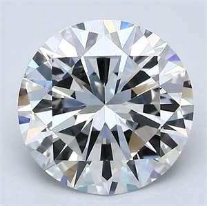 Picture of Natural Diamond 2.09 Carats, Round with Very Good Cut, I Color, VVS2 Clarity and Certified by GIA