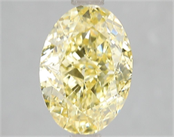 Picture of Lab Grown Diamond 3.04 Carats, Oval with  Cut, Fancy Vivid Yellow Color, VS2 Clarity and Certified by IGI