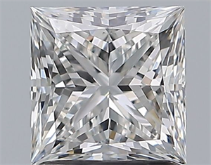 Picture of Natural Diamond 1.51 Carats, Princess with  Cut, F Color, VS1 Clarity and Certified by GIA