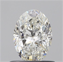 Diamante Natural 0.61 quilates, Ovalado , Color H, claridad SI1 y certificado GIA
