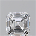Natural Diamond 0.74 Carats, Asscher with  Cut, D Color, VVS2 Clarity and Certified by GIA