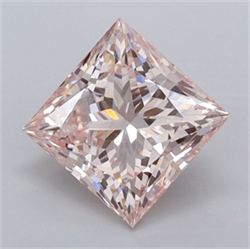 Picture of Lab Grown Diamond 1.53 Carats, Princess with  Cut, Fancy Intense Pink Color, VVS2 Clarity and Certified by IGI