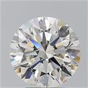 Natural Diamond 4.01 Carats, Round with Excellent Cut, J Color, SI1 Clarity and Certified by GIA
