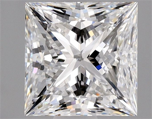 Picture of Natural Diamond 1.01 Carats, Princess with  Cut, E Color, VS1 Clarity and Certified by GIA