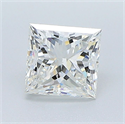 Natural Diamond 1.30 Carats, Princess with  Cut, H Color, SI2 Clarity and Certified by GIA