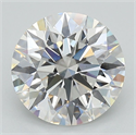 Lab Grown Diamond 3.08 Carats, Round with Excellent Cut, F Color, VS1 Clarity and Certified by GIA