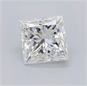 Diamante Natural 0.90 quilates, Princesa , Color F, claridad SI1 y certificado GIA
