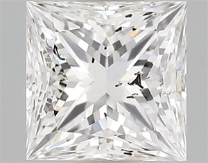 Picture of Natural Diamond 0.53 Carats, Princess with  Cut, D Color, I1 Clarity and Certified by GIA