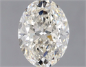 Natural Diamond 0.70 Carats, Oval with  Cut, H Color, VS2 Clarity and Certified by GIA