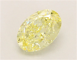 Picture of Lab Grown Diamond 1.40 Carats, Oval with  Cut, Fancy Yellow Color, VS1 Clarity and Certified by IGI