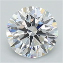Lab Grown Diamond 1.74 Carats, Round with Ideal Cut, D Color, SI1 Clarity and Certified by IGI