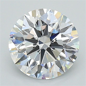Picture of Lab Grown Diamond 1.74 Carats, Round with Ideal Cut, D Color, SI1 Clarity and Certified by IGI