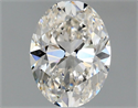 Natural Diamond 0.91 Carats, Oval with  Cut, H Color, VVS2 Clarity and Certified by GIA