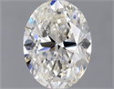 Natural Diamond 0.80 Carats, Oval with  Cut, H Color, VVS2 Clarity and Certified by GIA