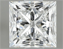 Natural Diamond 0.80 Carats, Princess with  Cut, F Color, VVS2 Clarity and Certified by GIA