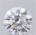 Lab Grown Diamond 1.51 Carats, Round with Ideal Cut, D Color, VVS2 Clarity and Certified by IGI