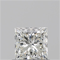 Natural Diamond 0.70 Carats, Princess with  Cut, J Color, IF Clarity and Certified by GIA