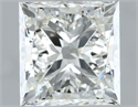Natural Diamond 1.71 Carats, Princess with  Cut, J Color, VS1 Clarity and Certified by GIA
