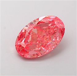 Picture of Lab Grown Diamond 2.53 Carats, Oval with  Cut, Fancy Vivid Pink Color, VS1 Clarity and Certified by IGI