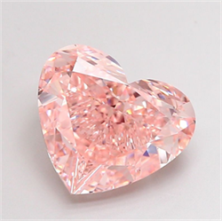 Picture of Lab Grown Diamond 5.07 Carats, Heart with  Cut, Fancy Intense Pink Color, VS1 Clarity and Certified by IGI