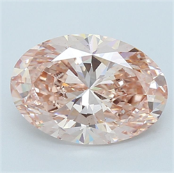Picture of Lab Grown Diamond 4.01 Carats, Oval with  Cut, Fancy Intense Pink Color, VS2 Clarity and Certified by IGI