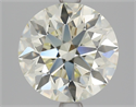 Natural Diamond 3.01 Carats, Round with Excellent Cut, L Color, VVS1 Clarity and Certified by HRD