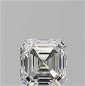 Natural Diamond 0.91 Carats, Asscher with  Cut, I Color, VVS1 Clarity and Certified by GIA