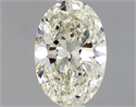 Natural Diamond 0.90 Carats, Oval with  Cut, K Color, SI1 Clarity and Certified by GIA
