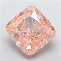Picture of Lab Grown Diamond 21.16 Carats, CUSHION MODIFIED with  Cut, Fancy Intense Pink Color, VS2 Clarity and Certified by IGI
