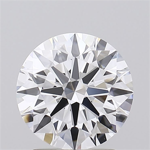 Picture of Lab Grown Diamond 2.01 Carats, Round with Ideal Cut, D Color, IF Clarity and Certified by IGI