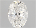 Natural Diamond 0.80 Carats, Oval with  Cut, F Color, I1 Clarity and Certified by GIA