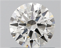 Natural Diamond 0.70 Carats, Round with Excellent Cut, H Color, IF Clarity and Certified by IGI