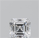 Natural Diamond 0.55 Carats, Asscher with  Cut, E Color, VVS2 Clarity and Certified by GIA