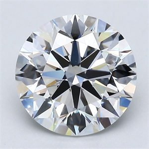 Picture of Natural Diamond 2.70 Carats, Round with Excellent Cut, F Color, VS2 Clarity and Certified by GIA