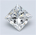 Natural Diamond 1.20 Carats, Princess with  Cut, G Color, VVS1 Clarity and Certified by GIA
