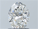 Natural Diamond 0.90 Carats, Oval with  Cut, F Color, SI1 Clarity and Certified by GIA