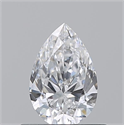 Natural Diamond 0.53 Carats, Pear with  Cut, D Color, VS1 Clarity and Certified by GIA