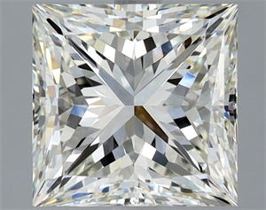 Foto Diamante Natural 3.02 quilates, Princesa , Color J, claridad VVS1 y certificado GIA de