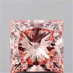 Picture of Lab Grown Diamond 2.01 Carats, Princess with  Cut, Fancy Intense Pink Color, VS1 Clarity and Certified by IGI