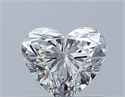 Natural Diamond 0.56 Carats, Heart with  Cut, G Color, SI1 Clarity and Certified by GIA