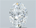 Natural Diamond 1.20 Carats, Oval with  Cut, D Color, VS2 Clarity and Certified by GIA
