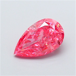 Picture of Lab Grown Diamond 1.51 Carats, Pear with  Cut, Fancy Vivid Pink Color, VVS2 Clarity and Certified by IGI