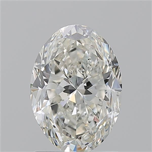 Picture of Natural Diamond 1.70 Carats, Oval with  Cut, J Color, SI2 Clarity and Certified by GIA