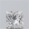 Natural Diamond 1.01 Carats, Princess with  Cut, D Color, SI2 Clarity and Certified by GIA