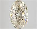 Natural Diamond 3.05 Carats, Oval with  Cut, N Color, SI1 Clarity and Certified by GIA