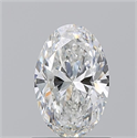 Natural Diamond 1.01 Carats, Oval with  Cut, G Color, SI1 Clarity and Certified by GIA