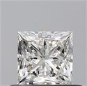 Natural Diamond 0.55 Carats, Princess with  Cut, G Color, VS2 Clarity and Certified by GIA