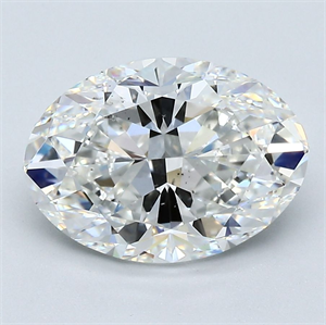 Picture of Natural Diamond 3.02 Carats, Oval with  Cut, G Color, SI1 Clarity and Certified by GIA