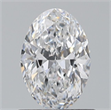 Natural Diamond 0.60 Carats, Oval with  Cut, D Color, VS2 Clarity and Certified by GIA
