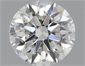 Natural Diamond 0.86 Carats, Round with Very Good Cut, F Color, VVS1 Clarity and Certified by GIA